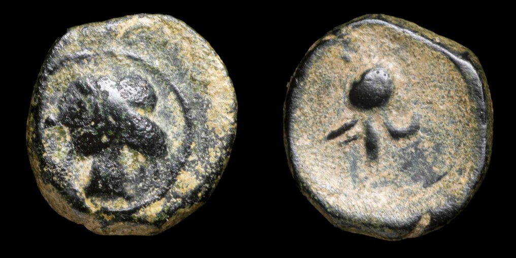 Hispania, Cartagonova 1/4 Calco Hispano Cartagines. 220-215 a.C. (Nincs minimálár) #1.0