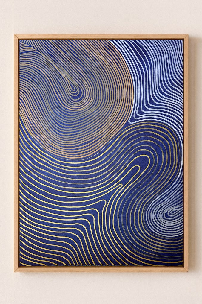 Lao Gonzalez - Cosmic Waves in Blue and Gold, XL, NO RESERVE #1.0