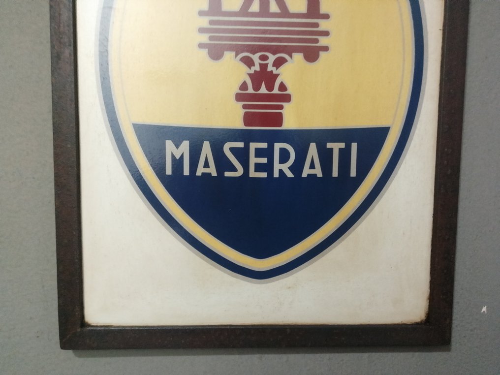 Maserati - Επιγραφή σε σίδερο - Maserati - Διαφημιστική πινακίδα - 1970 - Σίδερο #4.3