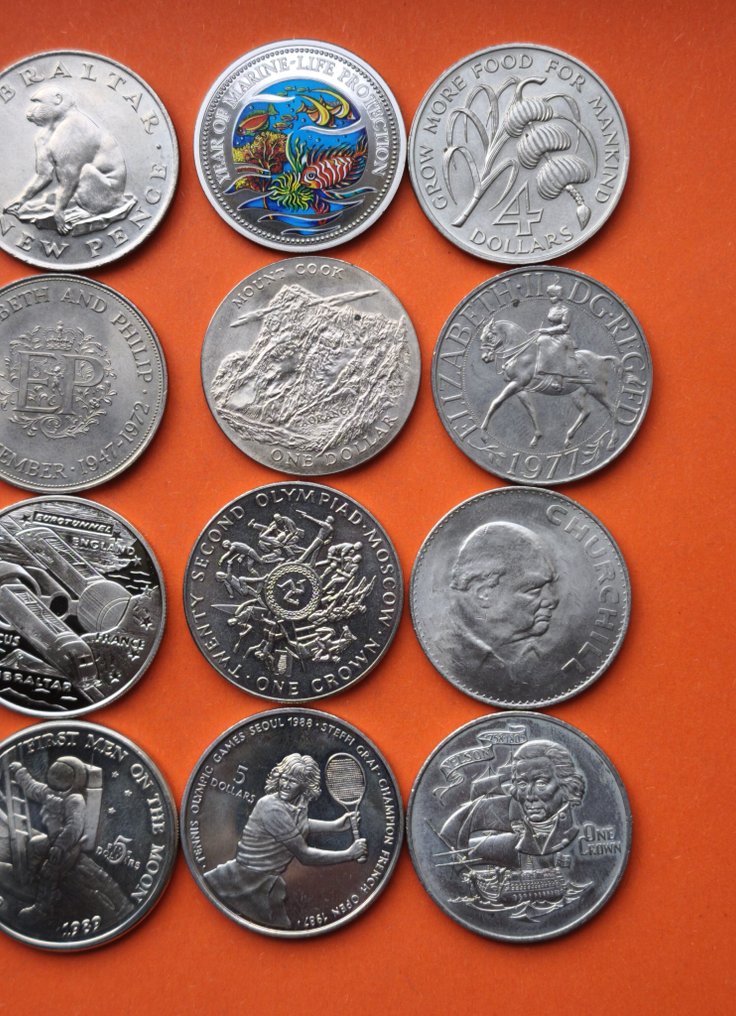 Világ. Lot 20 x Crown size coins  (Nincs minimálár) #2.1