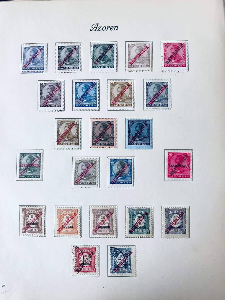 葡萄牙  - 亚速尔群岛收藏在旧相册页上 #4.3