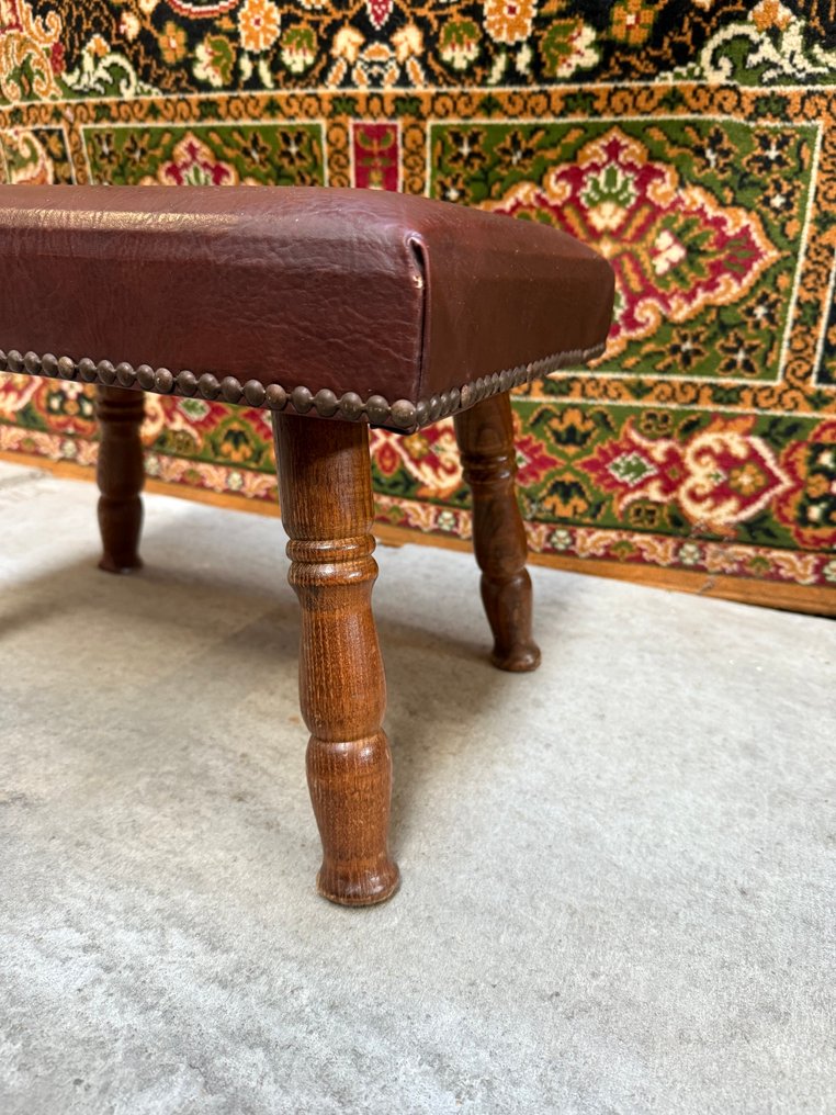 Schemel - Holz, Leder #2.1