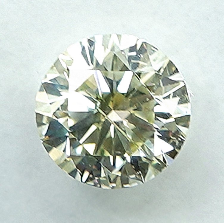 没有保留价 - 1 pcs 钻石  (天然色彩的)  - 0.30 ct - 圆形 - Light 稍帶綠色的 黄色 - I2 内含二级 - 国际宝石研究院（IGI） #1.0