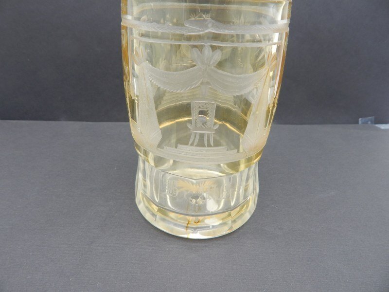 Csehország - Jelvény - masonic franc maconnerie antique boheems glas - 19. század közepe #2.1