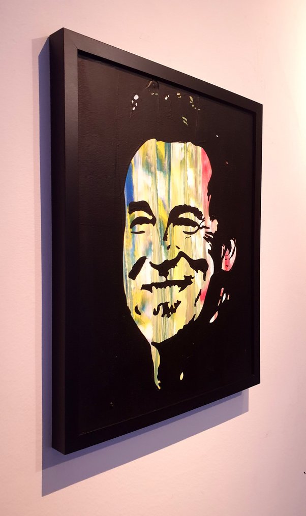 Liesens - Bruce Springsteen (handpainted on canvas) met lijst #2.1