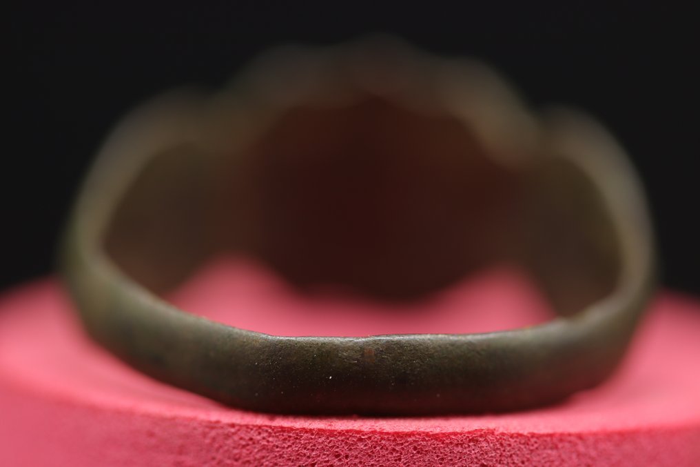 Μεσαιωνικός (Γοτθικός) Διακοσμητικό Χάλκινο Ασπίδα δαχτυλίδι - 2.5 cm  (χωρίς τιμή ασφαλείας) #3.2