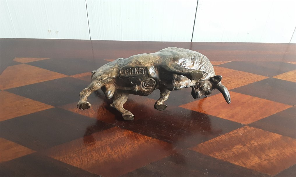 P. Chenet - Posąg, stier - 7 cm - Brązowy #4.3