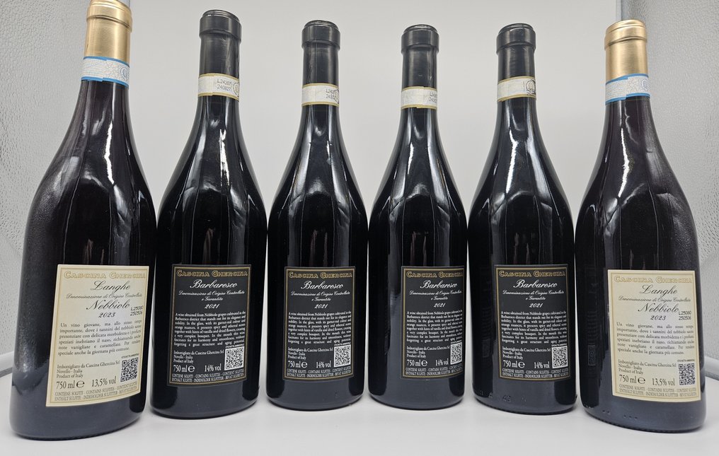 2021 x4 Barbaresco, 2023 x2 Langhe Nebbiolo Cascina Ghercina - Piedmont - 6 Flasker (0,75 L) #3.2