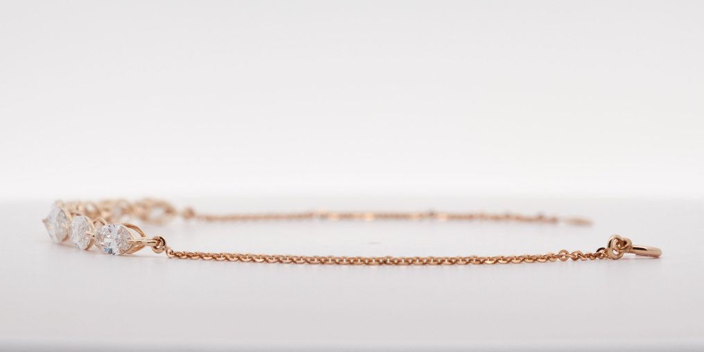 Ei pohjahintaa - Rannekoru - 14 kt. Keltakulta - 2.32ct. tw. Timantti (Laboratoriossa kasvatettu) #4.3