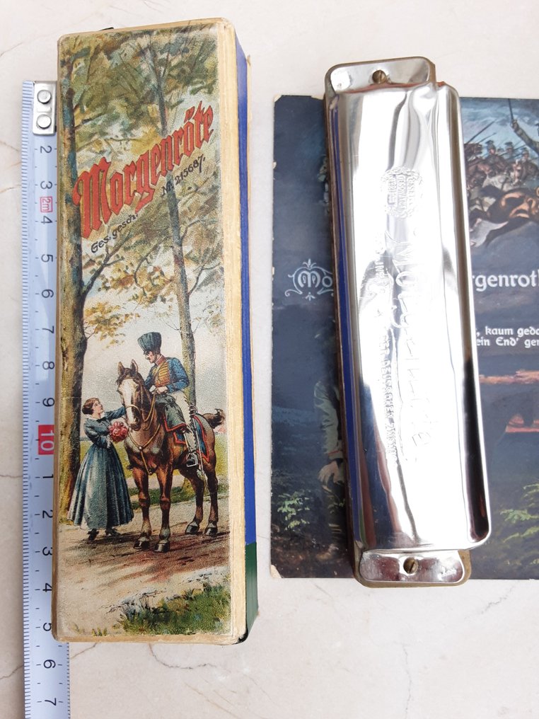 Γερμανικό στρατιωτικό αρμόνιο, συμπεριλαμβανομένης της αυθεντικής θήκης και της αυθεντικής καρτ - Στρατιωτικά αξεσουάρ #4.3