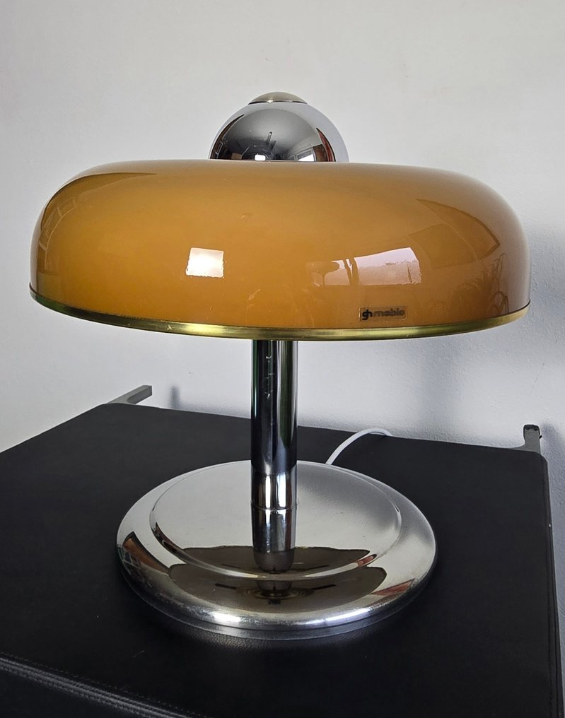 Harvey Guzzini, Meblo - Harvey Guzzini, Luigi Massoni - Φωτιστικό γραφείου - Brumburi - Πλαστικό, Χρώμιο, Μέταλλο - Meblo "Brumbury" #1.0