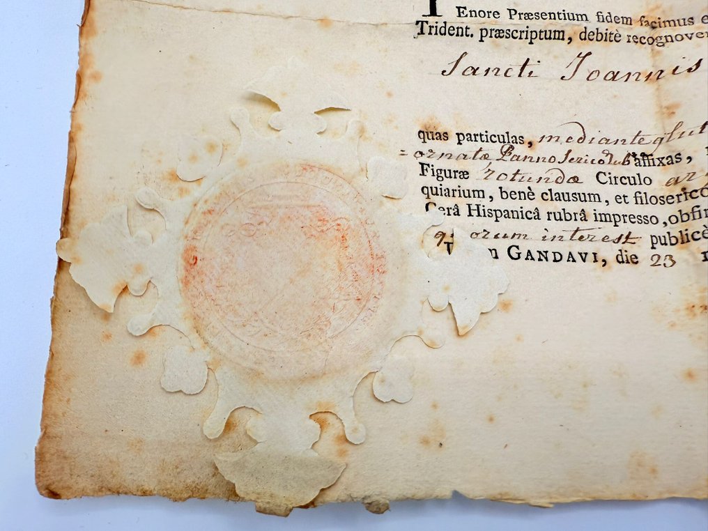 Relic document of Saint John B - Paper - 1800-1850 #4.3