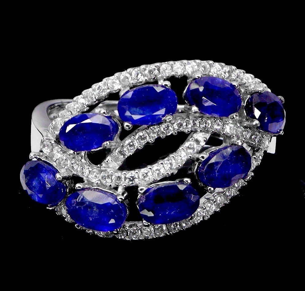 Senza prezzo di riserva - Anello Argento Zaffiro #1.0