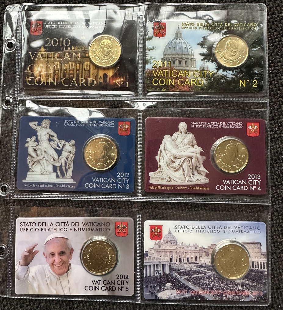 教廷. Coin Card 2010/2021 (12 stuks)  (沒有保留價) #1.0