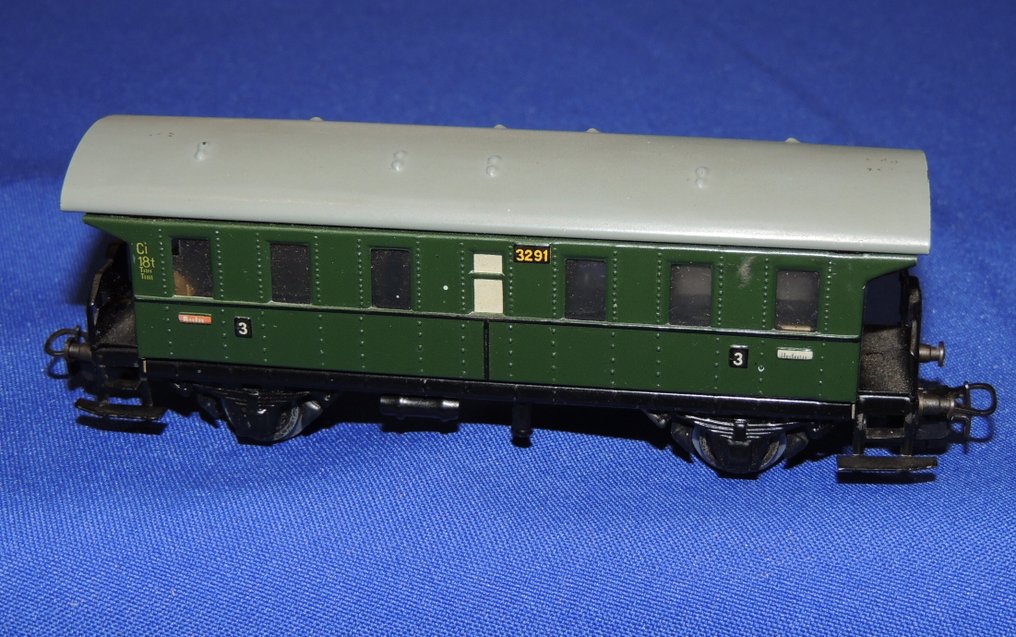 Märklin H0 - 329/1 (4002.1)/329/4 (4003.1) - Vagón de tren de pasajeros a escala (4) - 4 cañones - DB #4.3