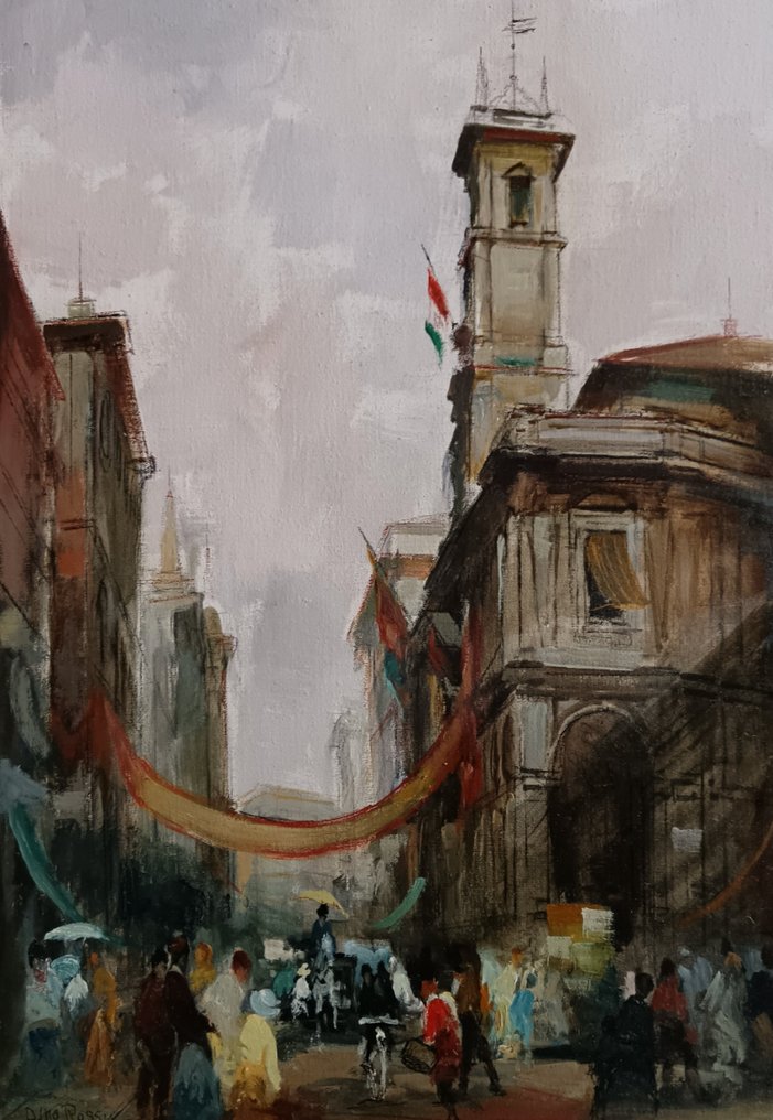 Dino Rossi (1904-1982) - Scorcio di città #1.0