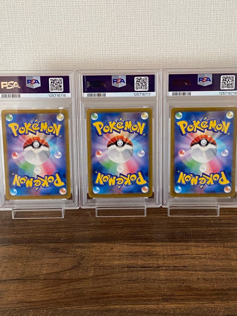 Pokémon - 3 Graded card - Blastoise, Squirtle, Wartortle #001, #002, #003 Foil - PSA #4.3