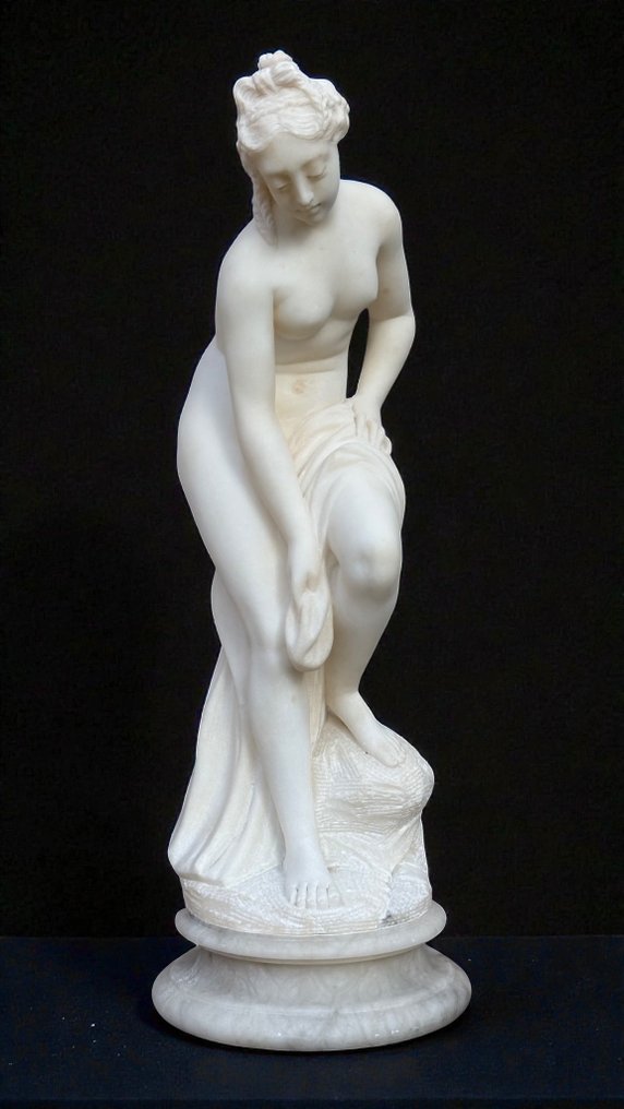 dal modello di Christophe-Gabriel Allegrain (1710-1795) - Άγαλμα, Baigneuse - 45 cm - Μάρμαρο Carrara #4.3