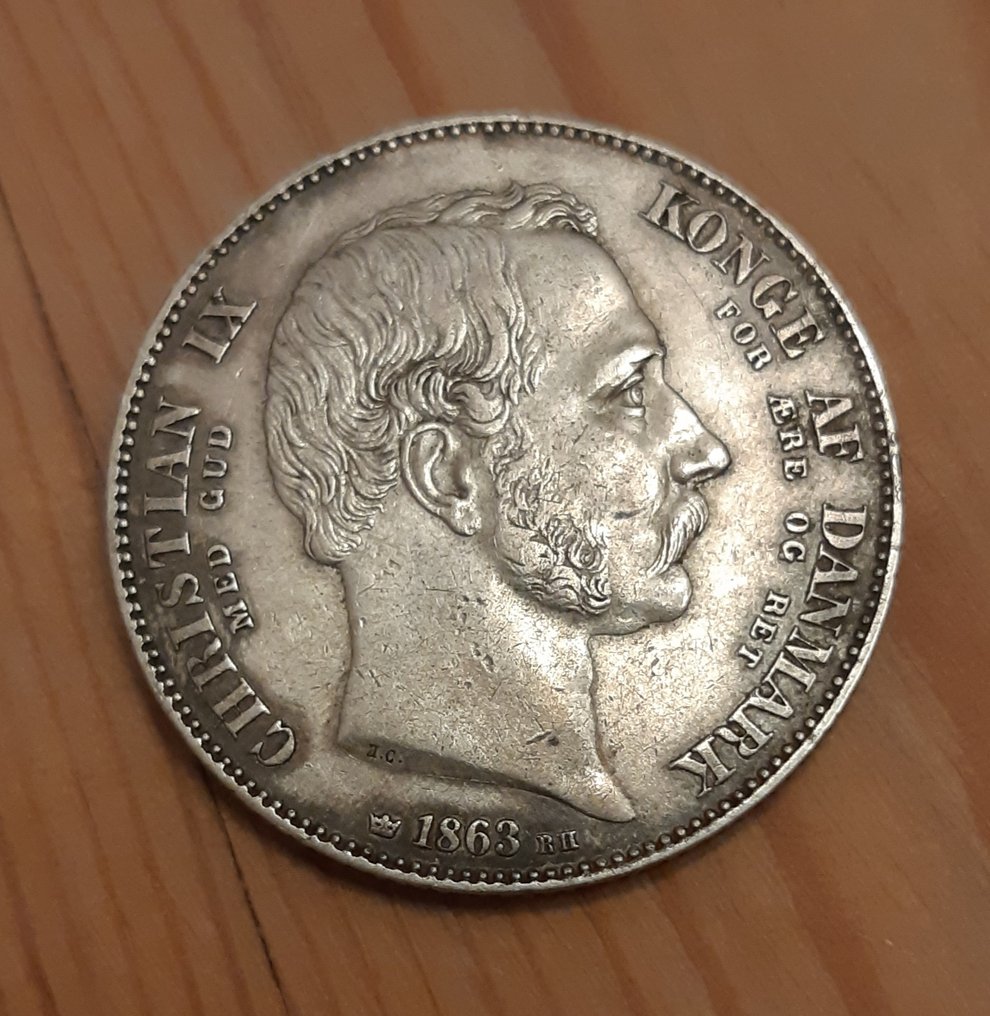 Danmark. Christian IX. 2 Rigsdaler 1863 / Frederik VII Death and Accession #2.1