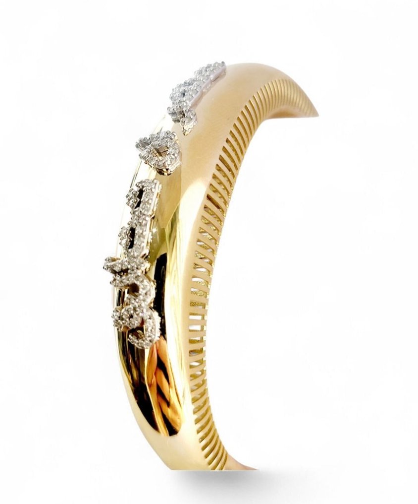 手镯 - 18K包金 黄金 -  1.63ct. tw. 钻石 (天然)  - 意大利制造 #3.2