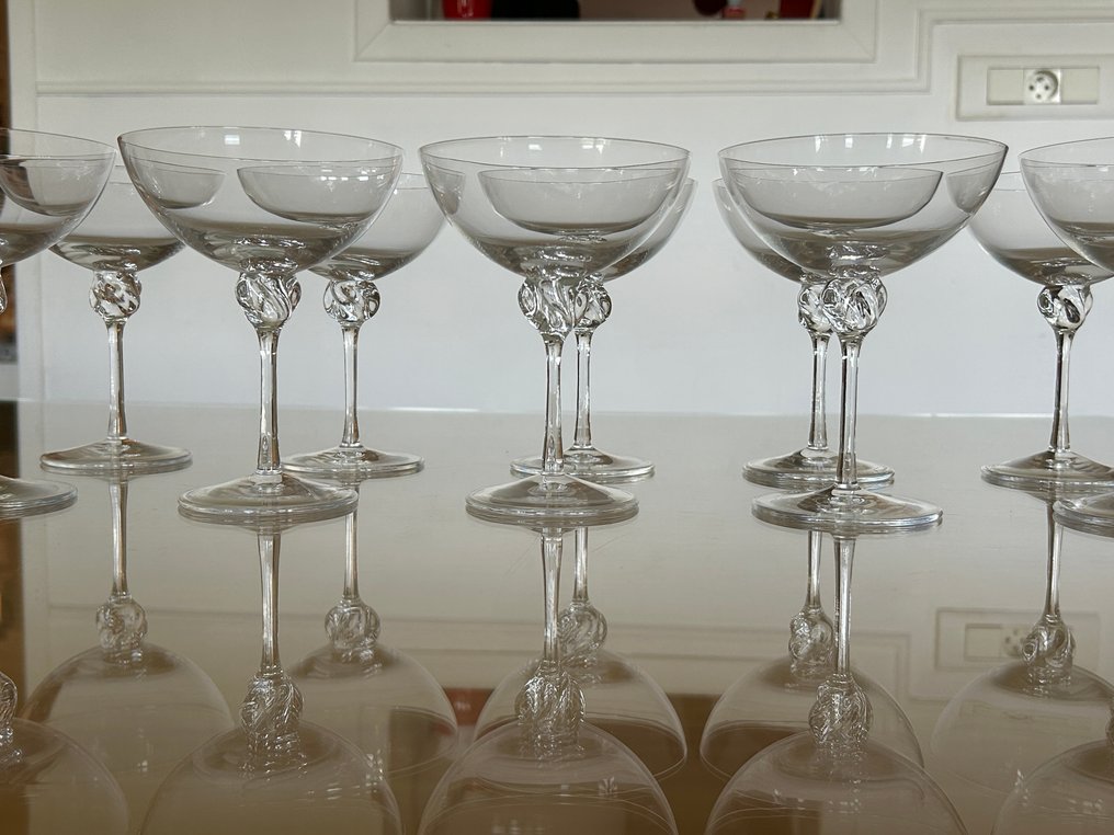 Daum - 香槟杯 (10) - 水晶 - 一套10个DAUM杯子 #1.0