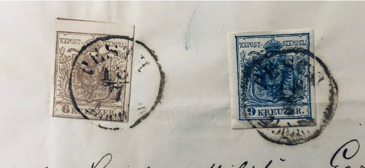 奧地利 1867/1871 - 奥地利 9+6 克鲁泽 1857 年，佩斯特挂号信，至威尼托维罗纳 #1.0