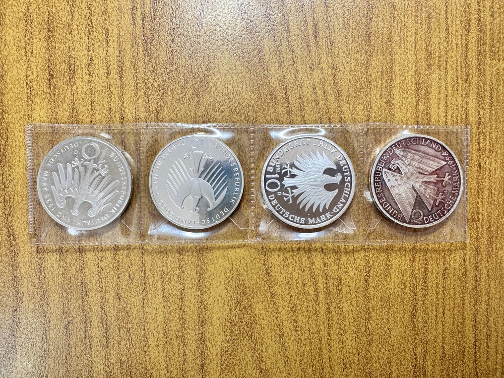 Saksa, Liittotasavalta 10 Mark anni vari (4 monete commemorative) (Ei pohjahintaa) #1.0