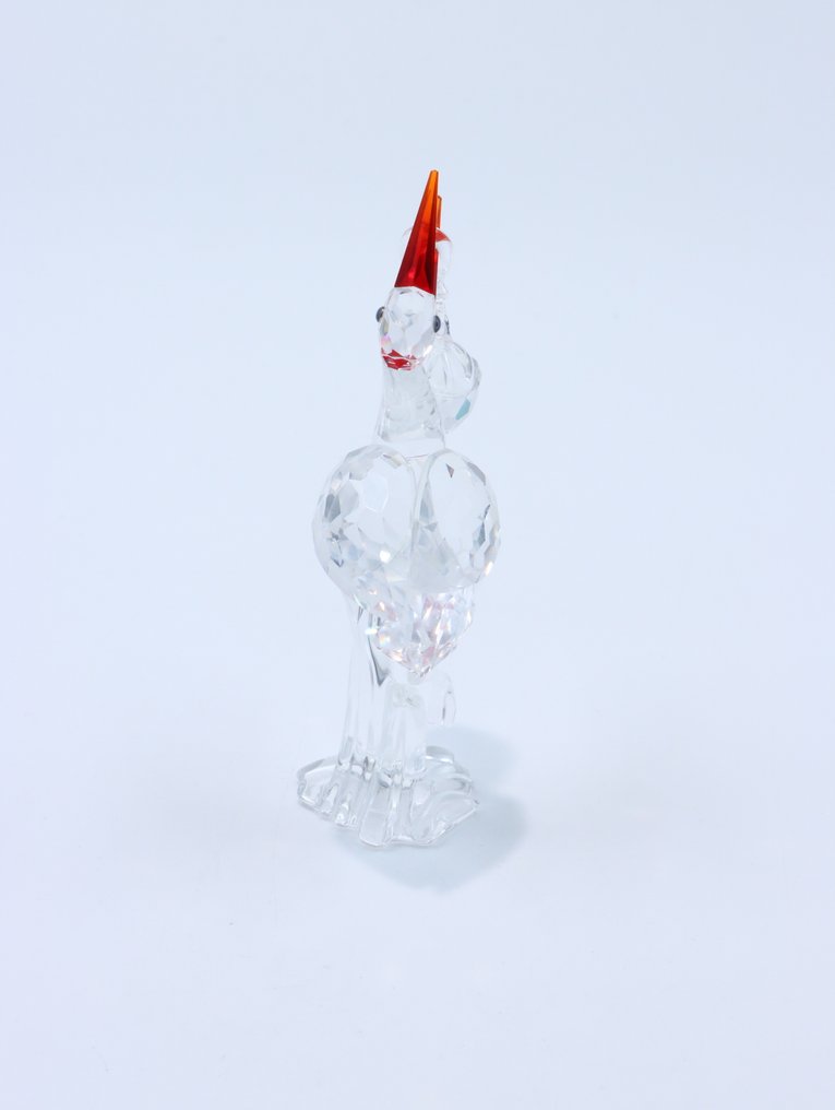 Figure - Swarovski Kristal - Ooievaar met Baby (Boxed + certificate) - Crystal #4.3