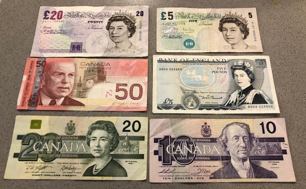 World. - 6 Banknotes - Various Dates (No reserve price) #1.0