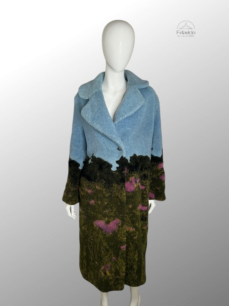Ottod'ame Landscape Printed Faux Shearling Coat - No RP - Παλτό #3.2