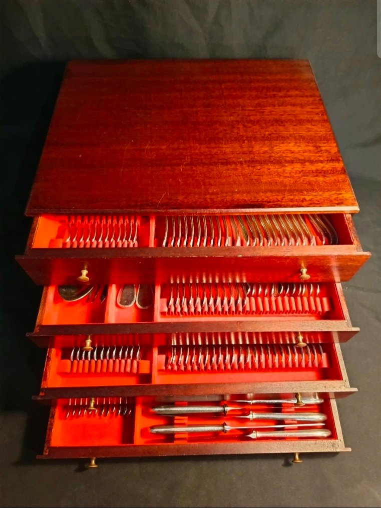 Christofle - Cutlery set for 12 (153) - pearls - Silverplated #1.0