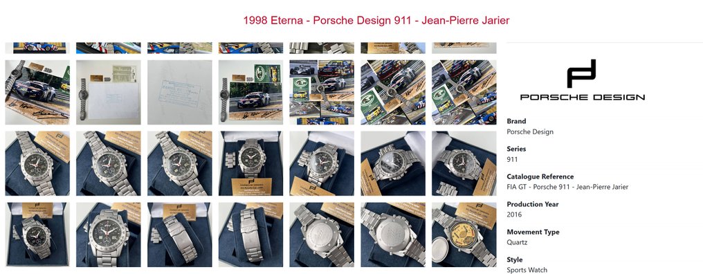 Porsche Design - (Eterna) 911 Ratrappante - Jean-Pierre Jarier 1998 FIA GT Championship - Men - 1998 #2.1