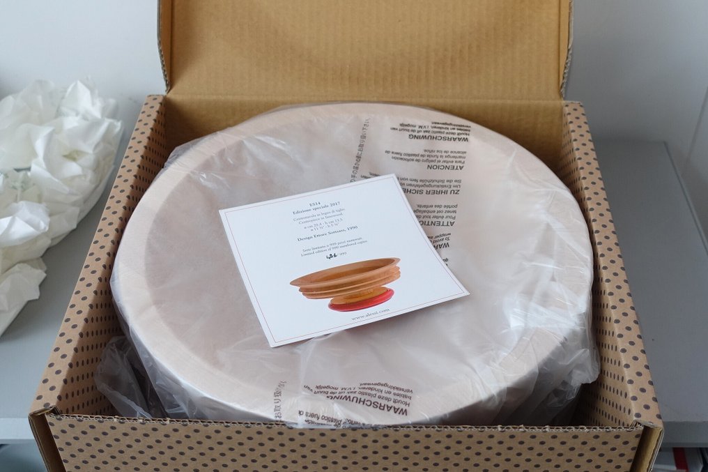 Alessi - Ettore Sottsass - Saladier - ES14 Centrotavola - Hêtre - Édition limitée - No 426/999 #4.3