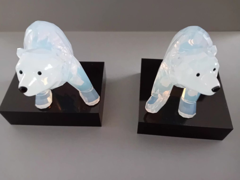 Swarovski - Αγαλματίδιο, SCS - Annual Edition 2011 - Polar Bear Cubs White Opal - 1080774 - 6 cm - Κρύσταλλο - 2011 #1.0