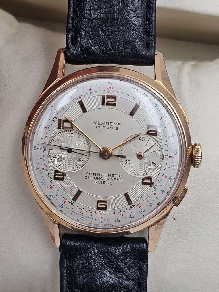 Chronographe Suisse - Verbena 18K solid Gold Chronograph - 男士 - 1950-1959  #1.0