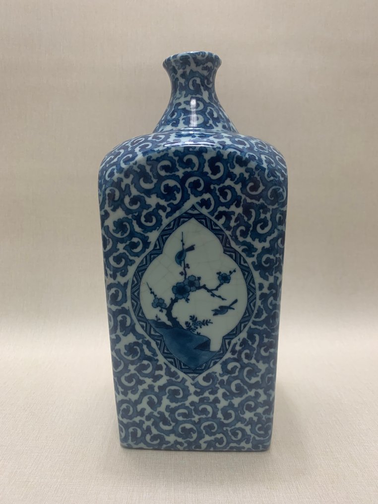 Βάζο - Κεραμικό - Ιαπωνία - Κλασικό μπλε και λευκό (χωρίς τιμή ασφαλείας) #3.2
