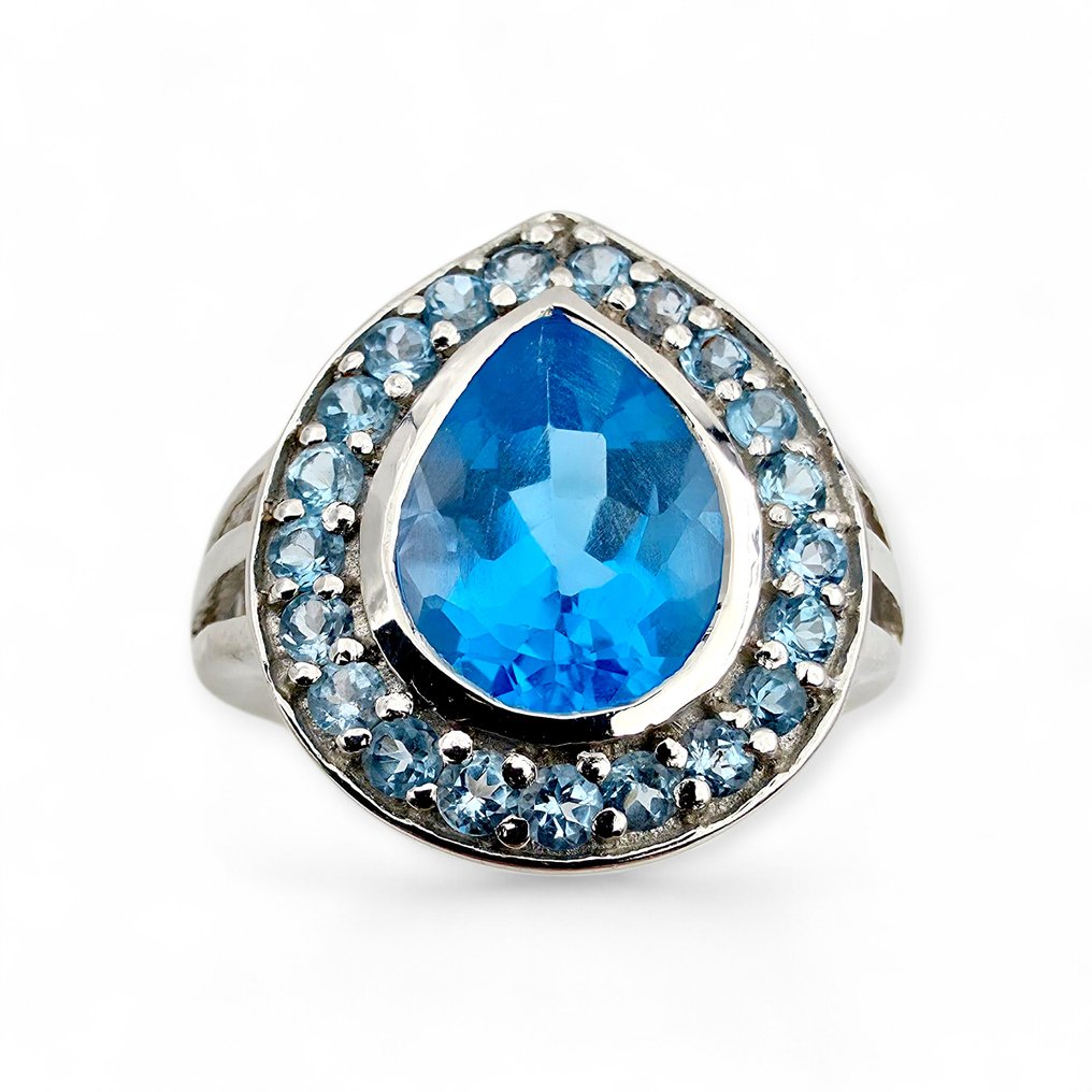 Senza prezzo di riserva - Anello Argento - Topaz (Certificato) #4.3