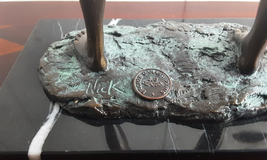 Nick - Nick - Statua, Naakte vrouw - 36 cm - Bronzo #4.3