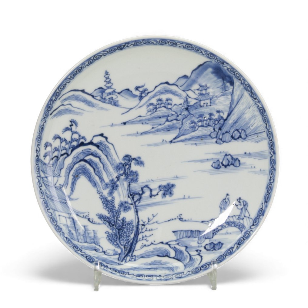 fraai fijn decor: "master of the rocks stijl" - Plate - Porcelain - Yongzheng period #1.0