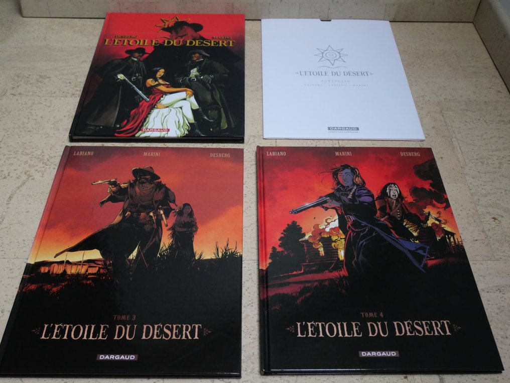 L'Etoile du désert - Intégrale T1 + T3 + T4 + portfolio - Série complète - 3x C - 3 Album - First edition - 2001/2017 #1.0