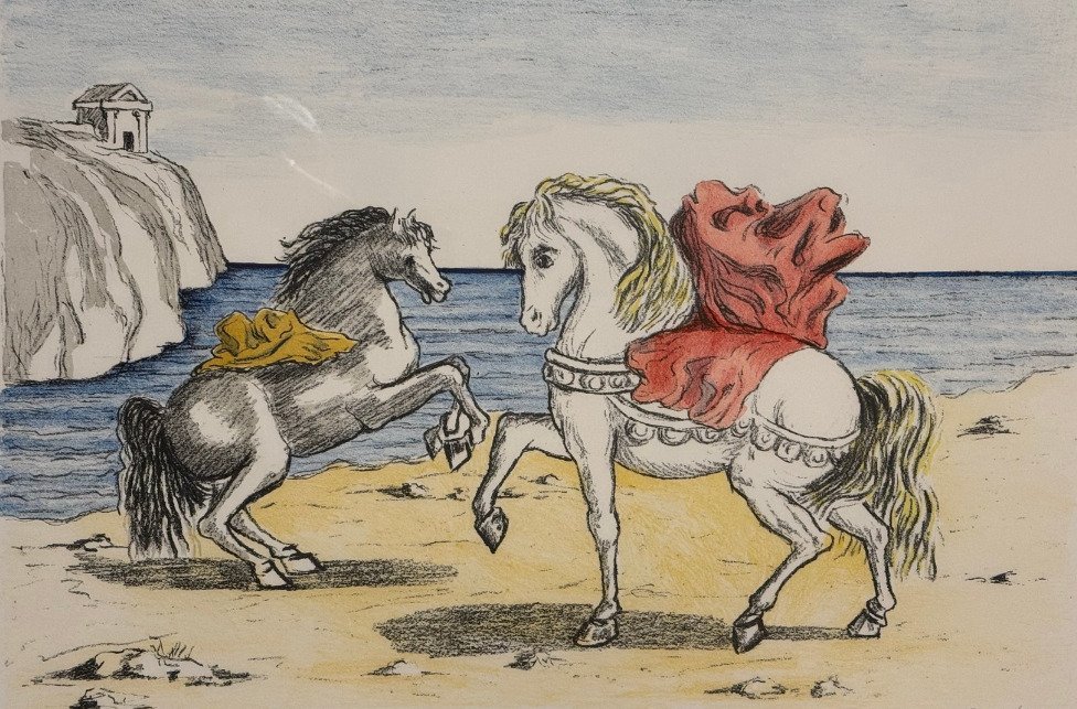 Giorgio De Chirico (1888-1978) - Cavalli sulla spiaggia #1.0
