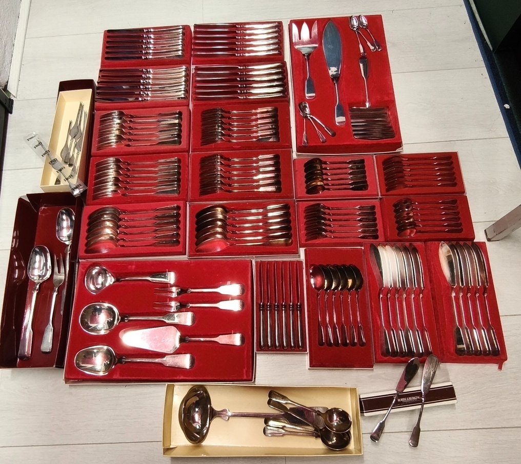 Robbe & Berking - 餐具套裝 (139) - 鍍銀 - Spaten 150er zilver #1.0