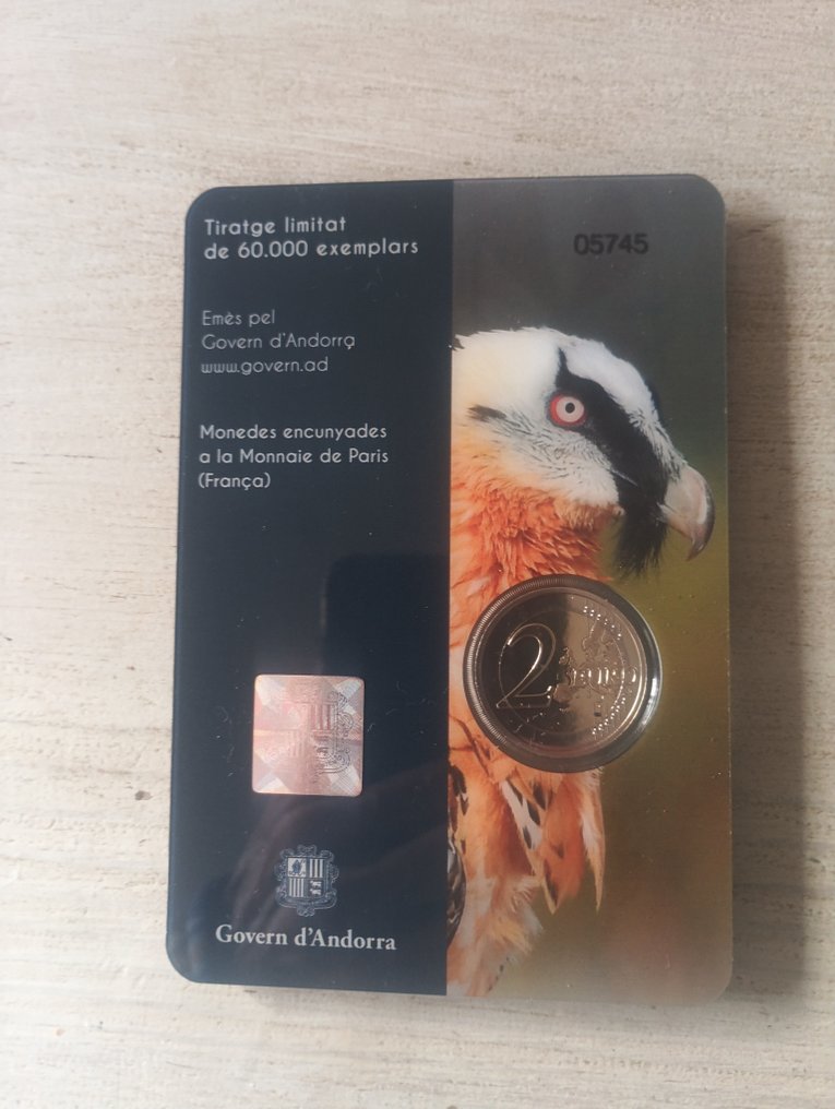 安道爾. 2 Euro 2025 "Bearded" + "Small States Games" (2 coincards)  (沒有保留價) #2.1