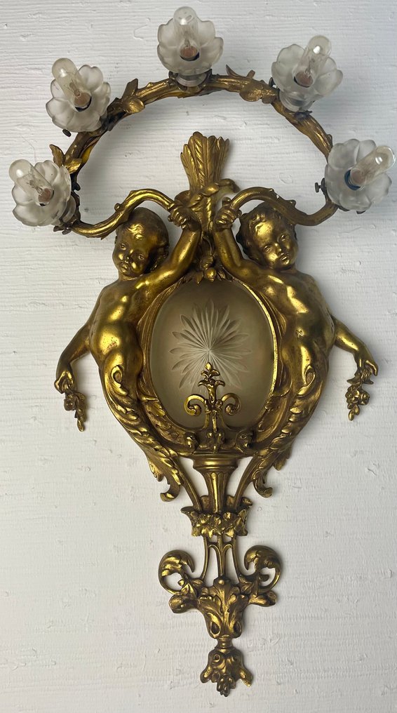 Wandlamp - Verguld messing #1.0