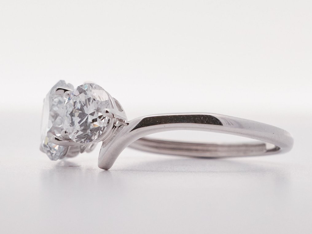 Ei pohjahintaa - Sormus - 14 kt. Valkokulta - 2.76ct. tw. Timantti (Laboratoriossa kasvatettu) - Timantti #4.3