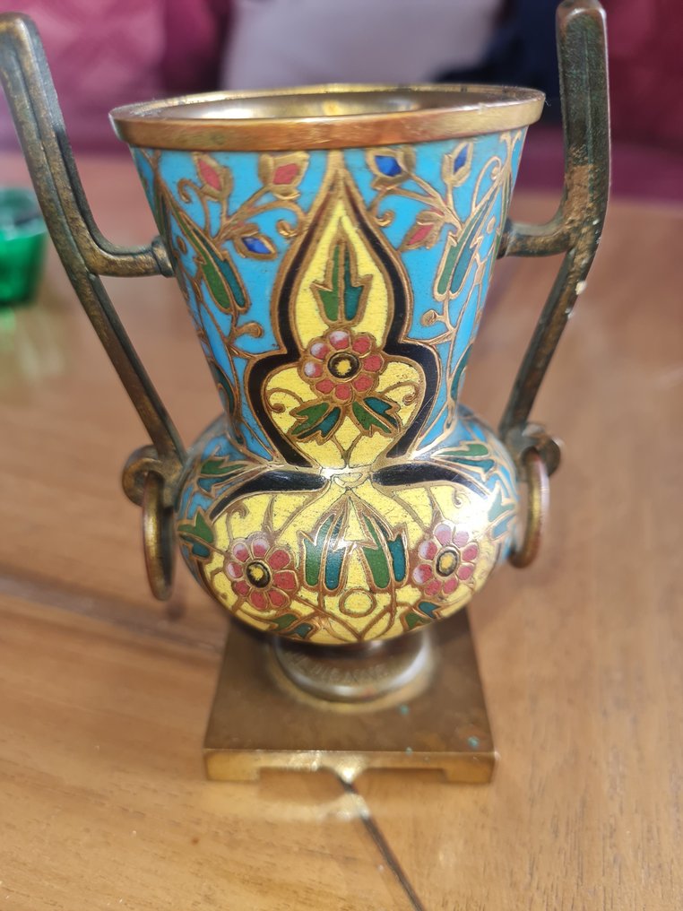 Ferdinand Barbedienne - Βάζο με διπλά χερούλια - Gilt bronze, εμαού κλωσιόν - 19ος αιώνας #1.0