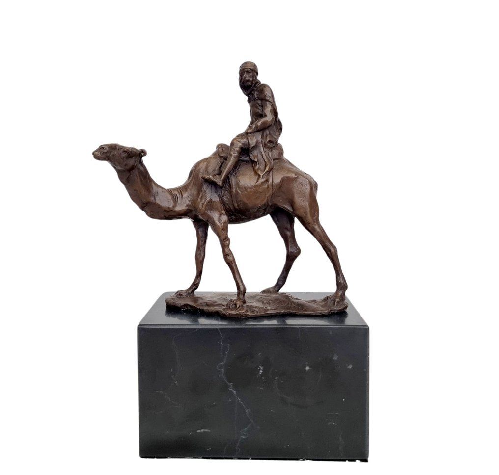 Figurine - Camel rider - Bronze, Marble #1.0