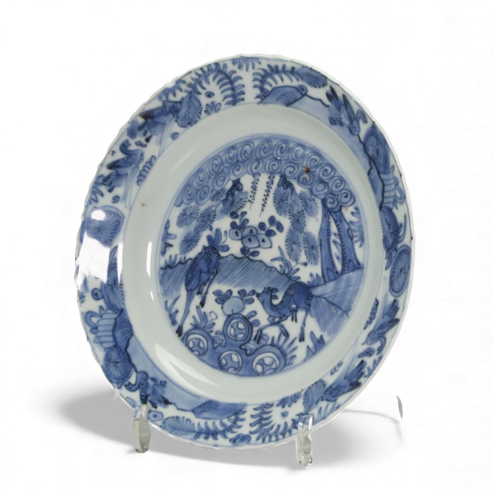 Landschap met herten - Plate - Porcelain #1.0