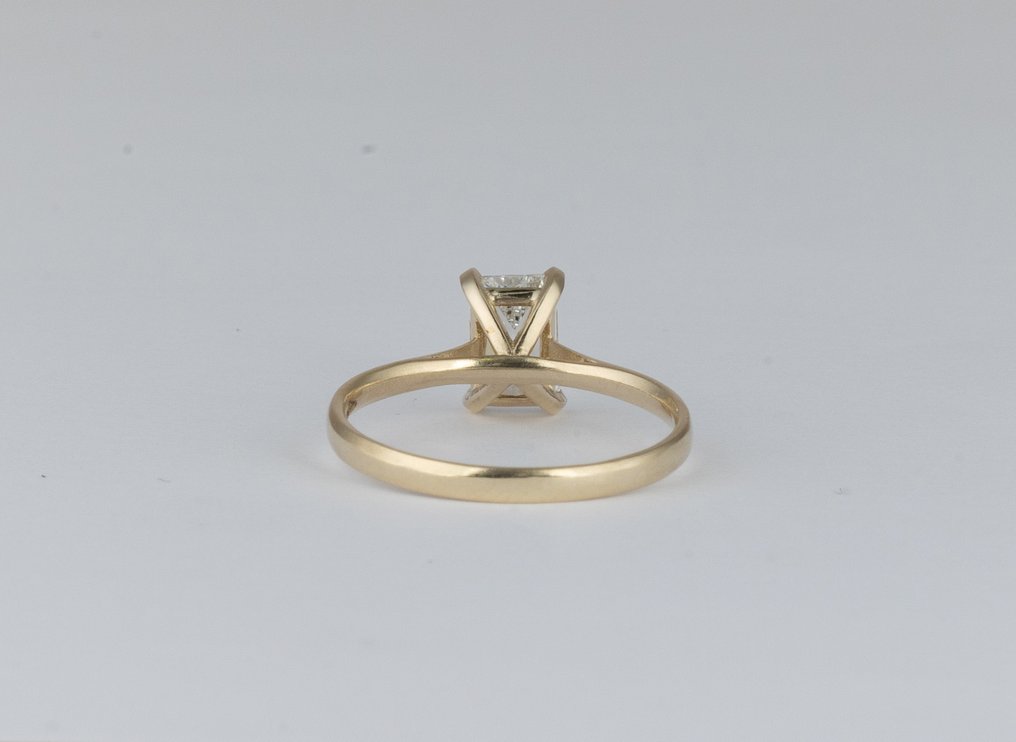 Zonder minimumprijs - Ring - 14 karaat Geel goud - 1.00ct. tw. Diamant (Lab-grown) - Emerald E-VVS2 #4.3