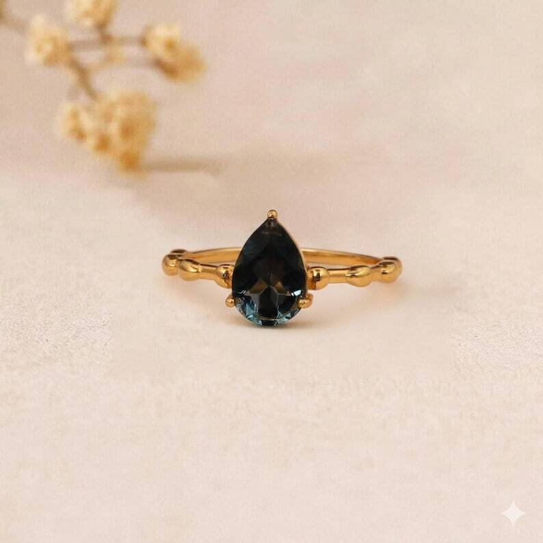 沒有保留價 - 訂婚戒指 銀 - 2.00ct. tw. 黃玉 - 复古黄玉戒指 #1.0